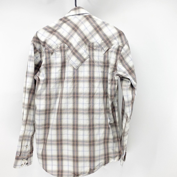 Stetson brown tan snap button down western rodeo country coastal cowboy - Picture 13 of 15